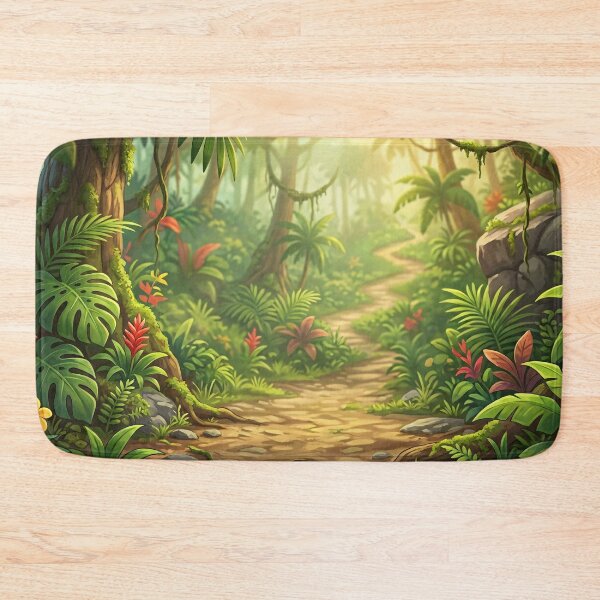 Item preview, Lush Tropical Jungle Path Sunlight designed and sold by PixorStudio.