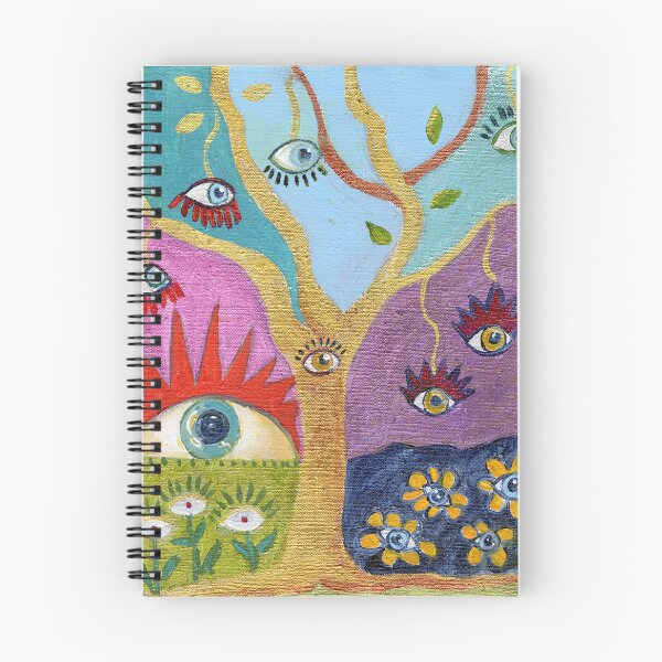Item preview, Eyewitness is a colorful, surrealistic golden tree with watchful eyes. designed and sold by joeybrooksarts.