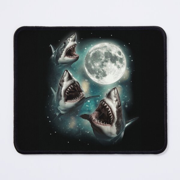 Item preview, Three Shark Moon Funny Parody Great White Shark designed and sold by Ali-printshop.