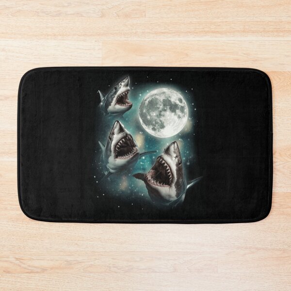Item preview, Three Shark Moon Funny Parody Great White Shark designed and sold by Ali-printshop.