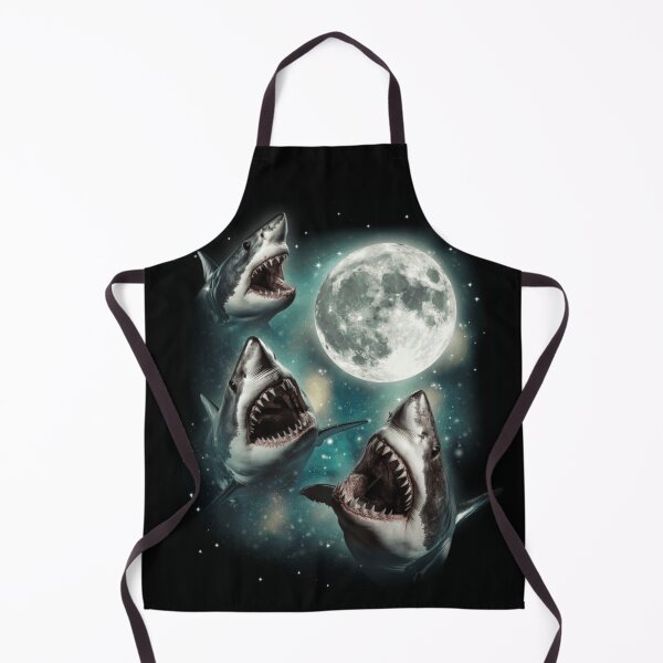 Item preview, Three Shark Moon Funny Parody Great White Shark designed and sold by Ali-printshop.