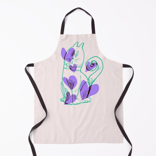 Item preview, Mr. Silly Puss - Hearts - Turquoise & purple designed and sold by levivianne.