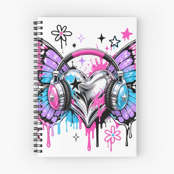 Item preview, Chrome Heart Butterfly – Pop Y2K Wings & Headphones designed and sold by creatix-boutik.