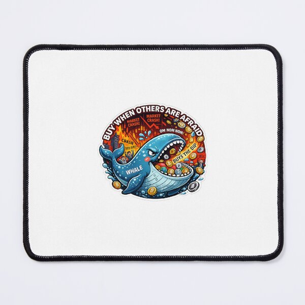 Item preview, Eat the Dip Whale Sticker – Funny Crypto Market Crash Design designed and sold by Puraenergia Stickers.