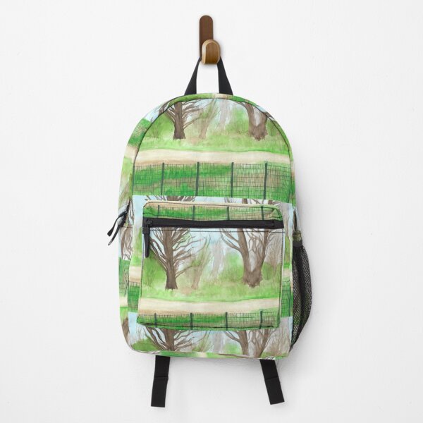 Item preview, watercolor pathway green spring blue sky designed and sold by ShePaintsMusic.