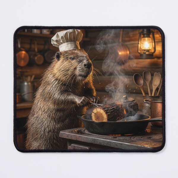 Item preview, Beaver Chef Pan Sears a Log designed and sold by Tridentulus.