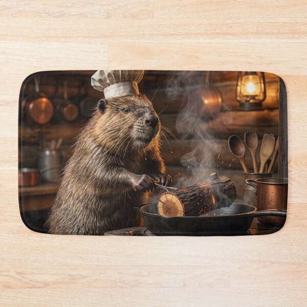 Item preview, Beaver Chef Pan Sears a Log designed and sold by Tridentulus.