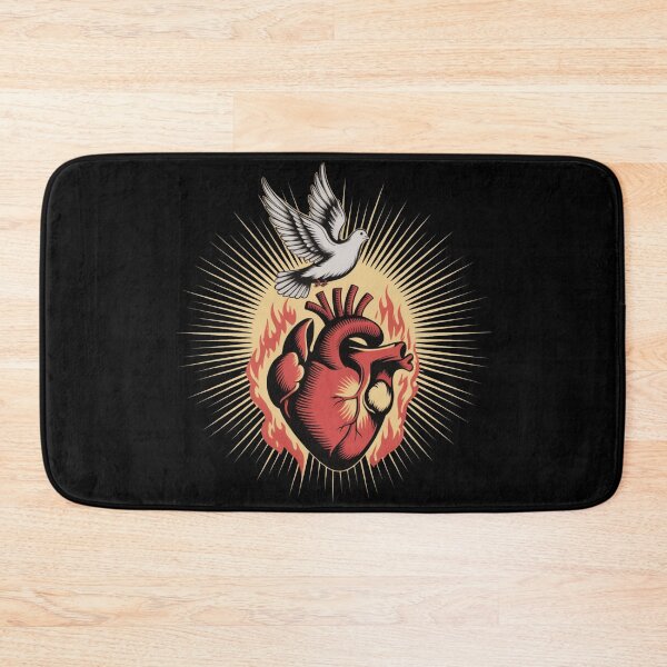 Item preview, Sacred Heart on Fire Holy Spirit Dove Christian T-Shirt | Religious Art Gift designed and sold by EvolusionPro.