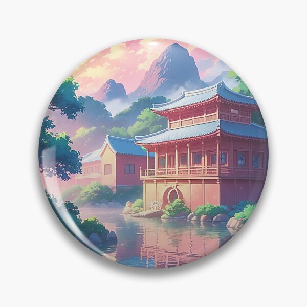 Item preview, Temple of the Mirrored Sunset designed and sold by LofiHorizon.