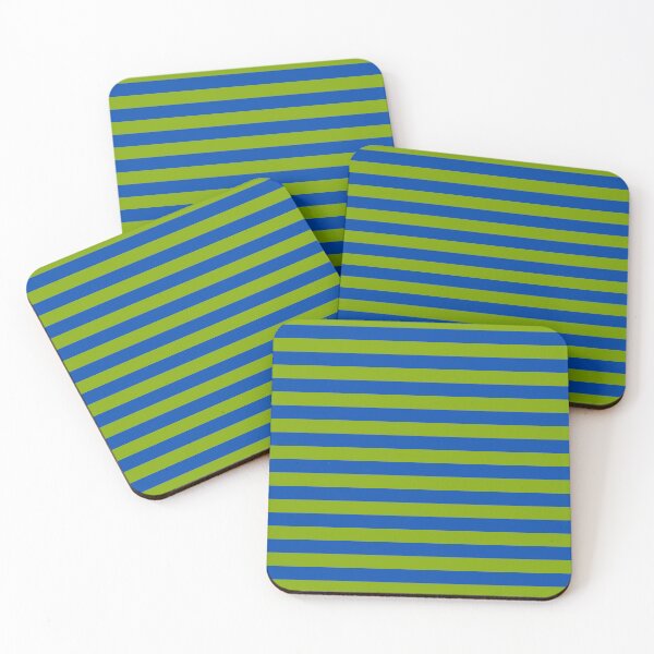 Item preview, Cobalt blue and lime green stripes designed and sold by findlost.