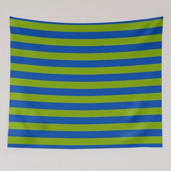 Item preview, Cobalt blue and lime green stripes designed and sold by findlost.