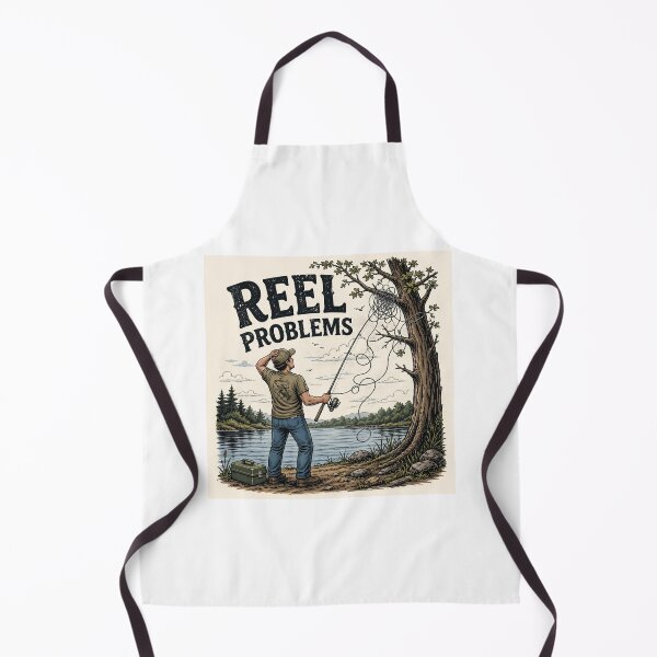 Item preview, Reel Problems Funny Fishing Shirt Tangled Line Fisherman Pun Graphic Tee designed and sold by SleepyLlamaClothes.