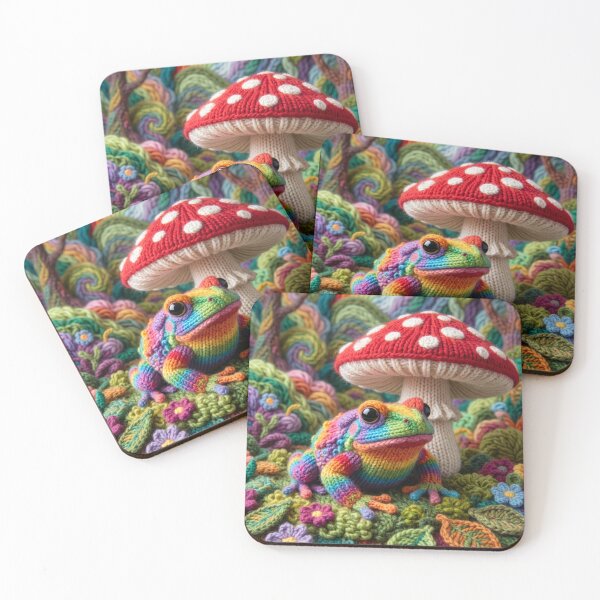 Item preview, Yarn Toad Sits Under Amanita Mushroom designed and sold by Tridentulus.