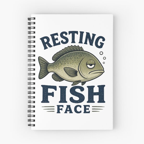 Item preview, Resting Fish Face Funny Fish Shirt Cute Fishing Pun Animal Meme Graphic Tee designed and sold by SleepyLlamaClothes.