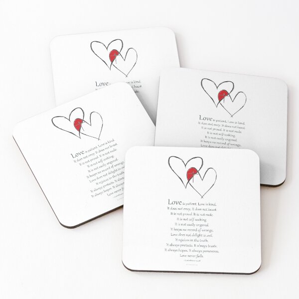 Item preview, Love 1 Corinthians 13 Bible Verse Christian Art Wedding Gift designed and sold by Sharon Cummings Art.