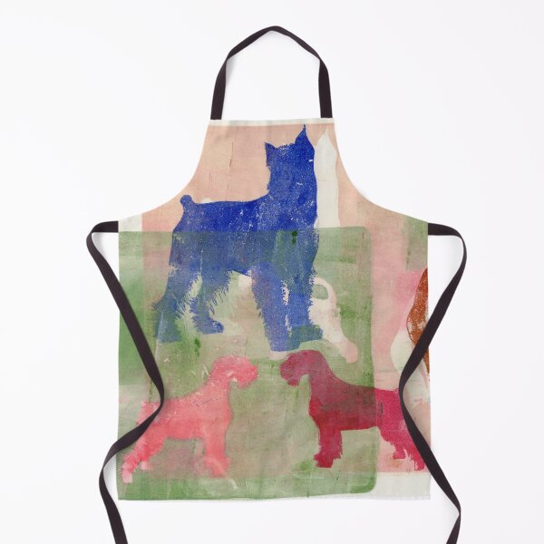 Item preview, Five Standard Schnauzers Gelli Print designed and sold by joeybrooksarts.
