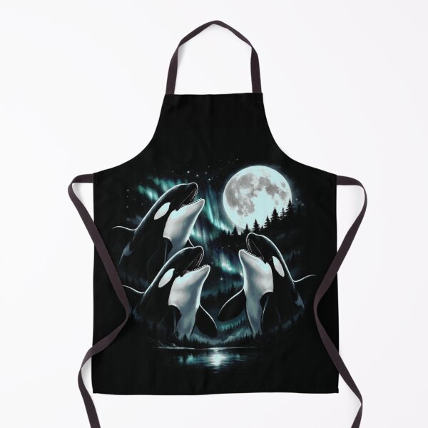 Item preview, Three Orca Moon Funny Parody Killer Whale Northern Lights designed and sold by Ali-printshop.