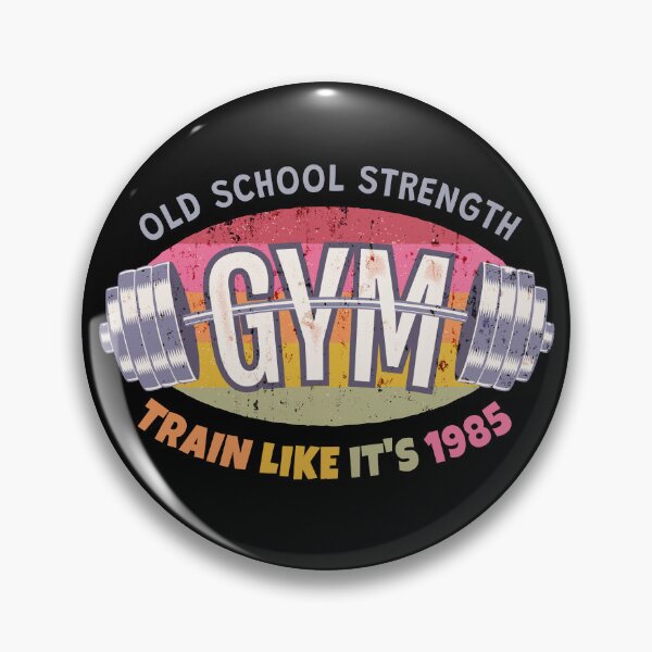 Item preview, Old School Gym: Strength Training Like It’s Vintage 80s Bodybuilding. Train Like It's 1985. Rainbow. Grunge version designed and sold by SIR13.