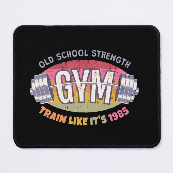 Item preview, Old School Gym: Strength Training Like It’s Vintage 80s Bodybuilding. Train Like It's 1985. Rainbow. Grunge version designed and sold by SIR13.