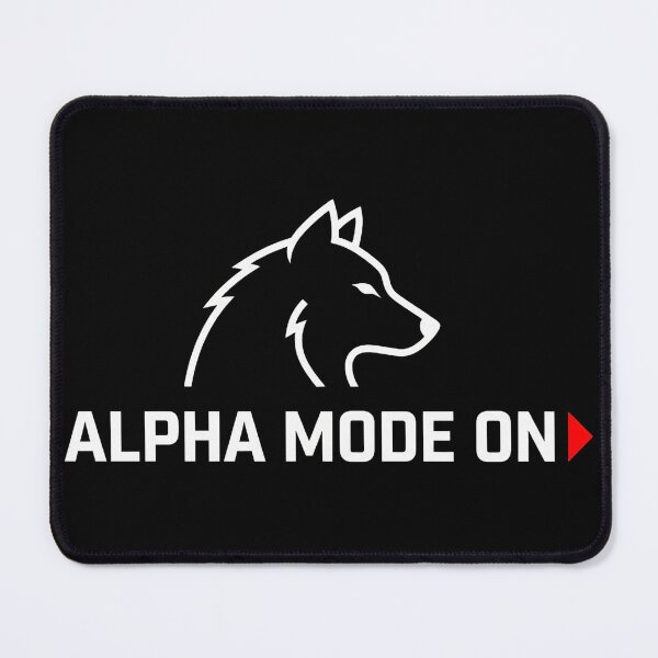 Item preview, Alpha Mode On - Minimalist Wolf Streetwear Design designed and sold by No Excuses .