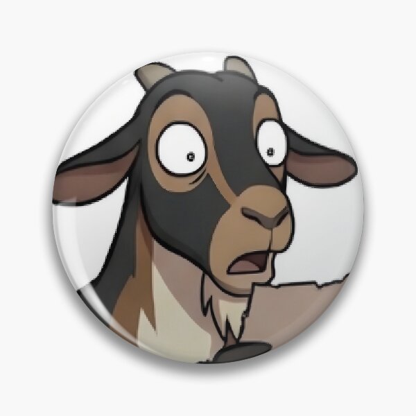 Item preview, Shocked Goat Reading Mail Cartoon Sticker - Rex Bad News Meme designed and sold by BarnyardHyjinx.