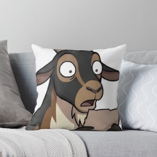 Item preview, Shocked Goat Reading Mail Cartoon Sticker - Rex Bad News Meme designed and sold by BarnyardHyjinx.
