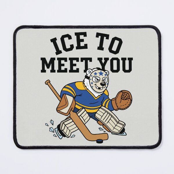 Item preview, Ice To Meet You - Funny Hockey Polar Bear Mascot designed and sold by DigitalGlade.