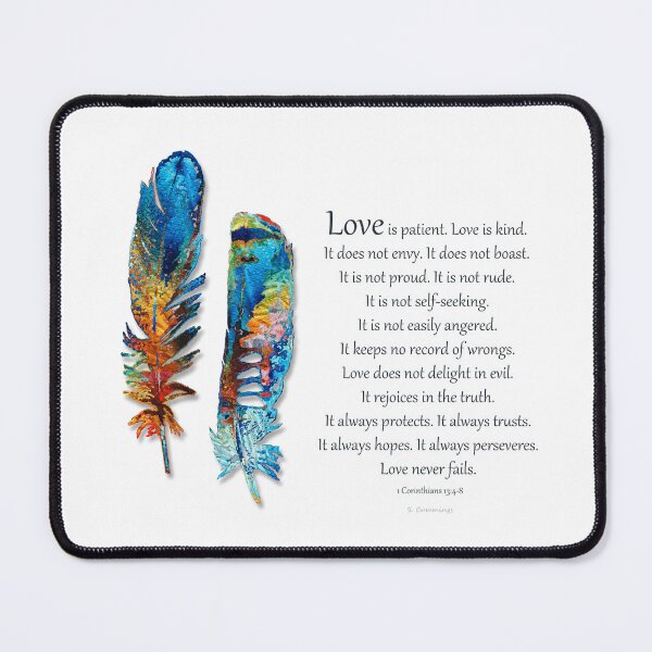 Item preview, Love Never Fails 1 Corinthians 13 Christian Bible Verse designed and sold by Sharon Cummings Art.