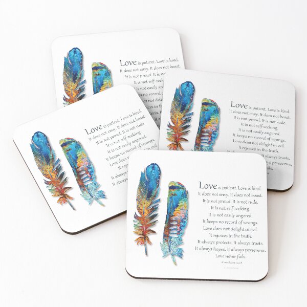 Item preview, Love Never Fails 1 Corinthians 13 Christian Bible Verse designed and sold by Sharon Cummings Art.