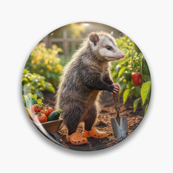 Artikelvorschau, Opossum-Gärtnerin bewundert ihre Prachtpaprika entworfen und verkauft von Tridentulus.