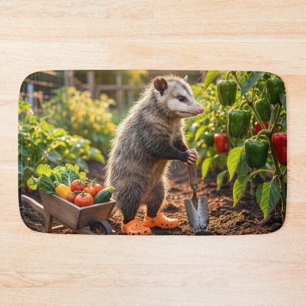 Item preview, Possum Gardener Admires Her Prize Peppers designed and sold by Tridentulus.