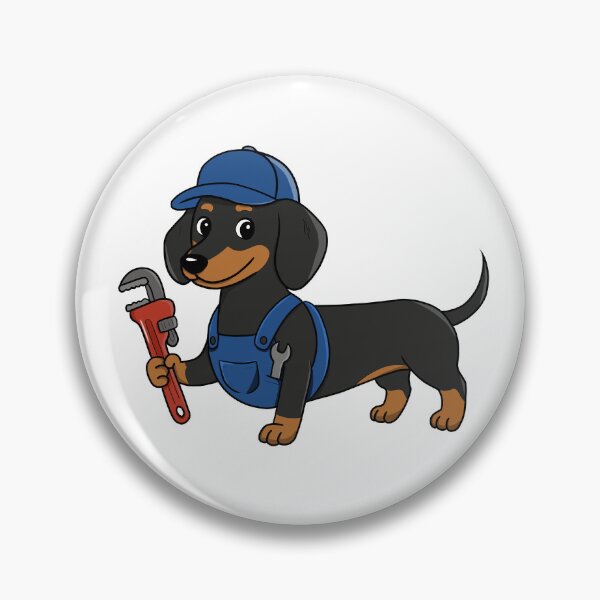 Item preview, Dachshund Plumber - Pipe Dog designed and sold by RabanDesigns.