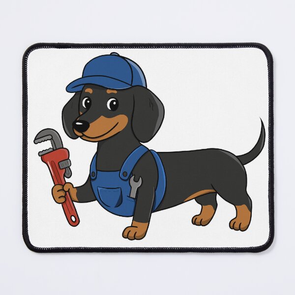 Item preview, Dachshund Plumber - Pipe Dog designed and sold by RabanDesigns.