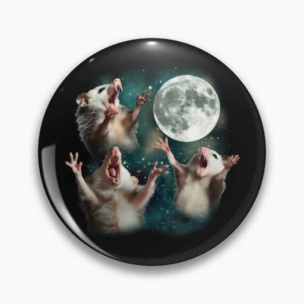 Item preview, Three Opossum Moon Funny Screaming Opossum Meme designed and sold by Ali-printshop.