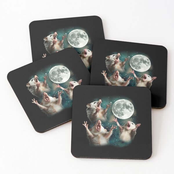 Artikelvorschau, Drei Opossums Mond Lustiges schreiendes Opossum Meme entworfen und verkauft von Ali-printshop.