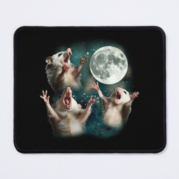 Item preview, Three Opossum Moon Funny Screaming Opossum Meme designed and sold by Ali-printshop.