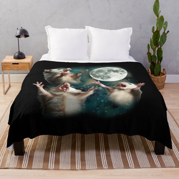 Item preview, Three Opossum Moon Funny Screaming Opossum Meme designed and sold by Ali-printshop.