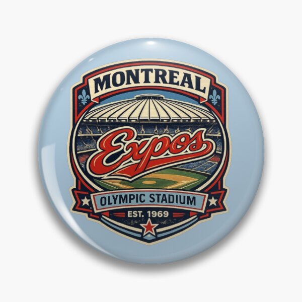 Item preview, Montreal Expos Olympic Stadium Vintage 70s Baseball Badge designed and sold by GhostDawgs.