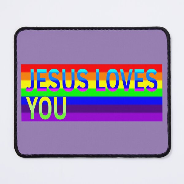 Item preview, Jesus Loves You Rainbow banner designed and sold by BloodSweatNTers.