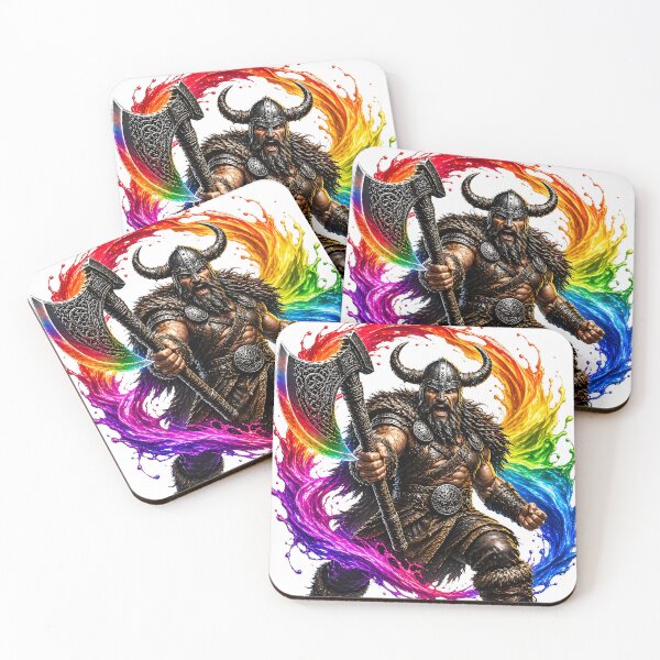 Item preview, Rainbow Viking Warrior Axe Graphic T-Shirt | Norse Mythology Color Splash Berserker Design designed and sold by Digital Culture Studio.