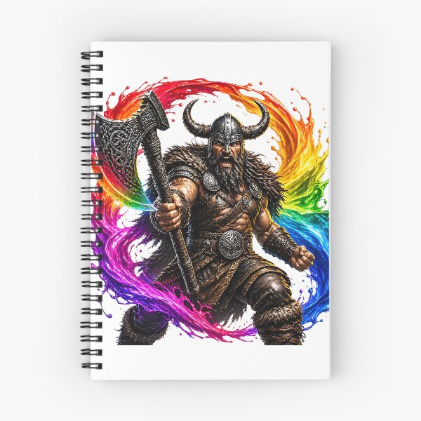 Item preview, Rainbow Viking Warrior Axe Graphic T-Shirt | Norse Mythology Color Splash Berserker Design designed and sold by Digital Culture Studio.