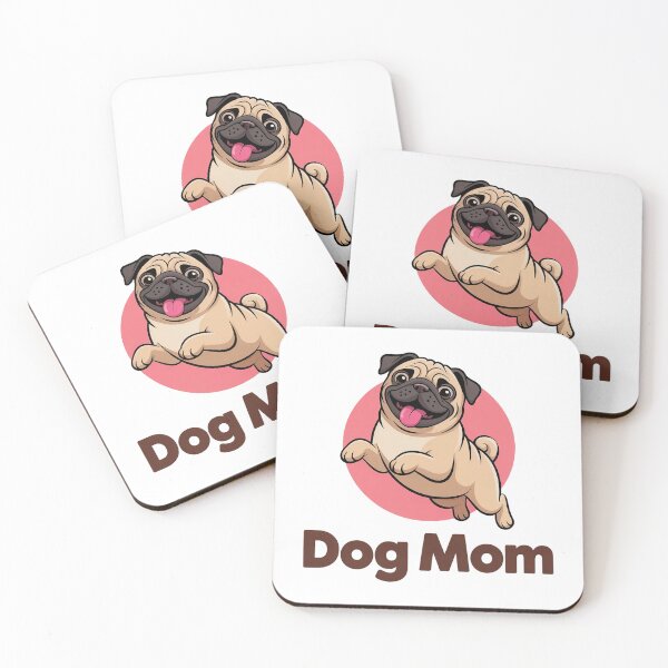 Artikelvorschau, Niedliches, lustiges Welpen-Design mit Mops-Mama entworfen und verkauft von Cool-cat-art.