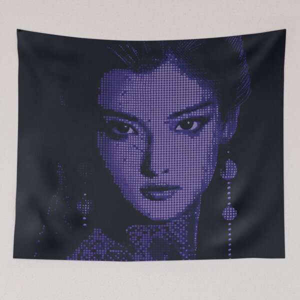 Item preview, Asian Beauty - Purple Halftone designed and sold by ClubVacay.