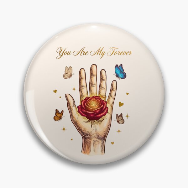 Item preview, You Are My Forever – Vintage Rose Hand Butterfly Hatching Art designed and sold by Good Vibes .