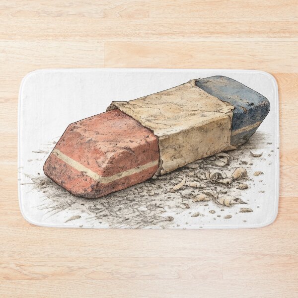 Item preview, Vintage Eraser on White Background designed and sold by jgvisualarts.