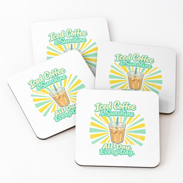 Item preview, Iced Coffee & Sunshine All Day Every Day designed and sold by LuveraxArt.