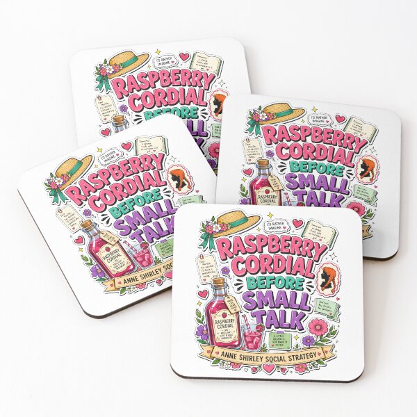 Item preview, Raspberry Cordial Before Small Talk Anne Shirley Social Strategy Quotes designed and sold by Fenay Designs.