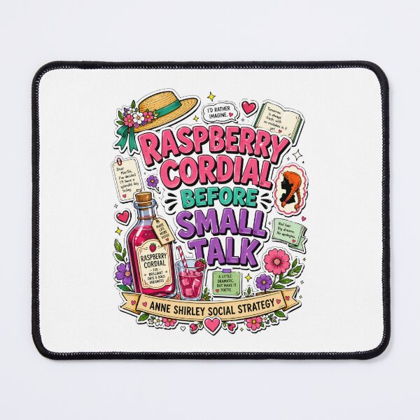 Item preview, Raspberry Cordial Before Small Talk Anne Shirley Social Strategy Quotes designed and sold by Fenay Designs.