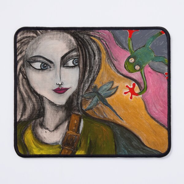 Item preview, Edwinna with dragonfly and frog designed and sold by joeybrooksarts.