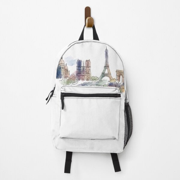Item preview, Paris Skyline Minimal Line Watercolor Art designed and sold by PixorStudio.